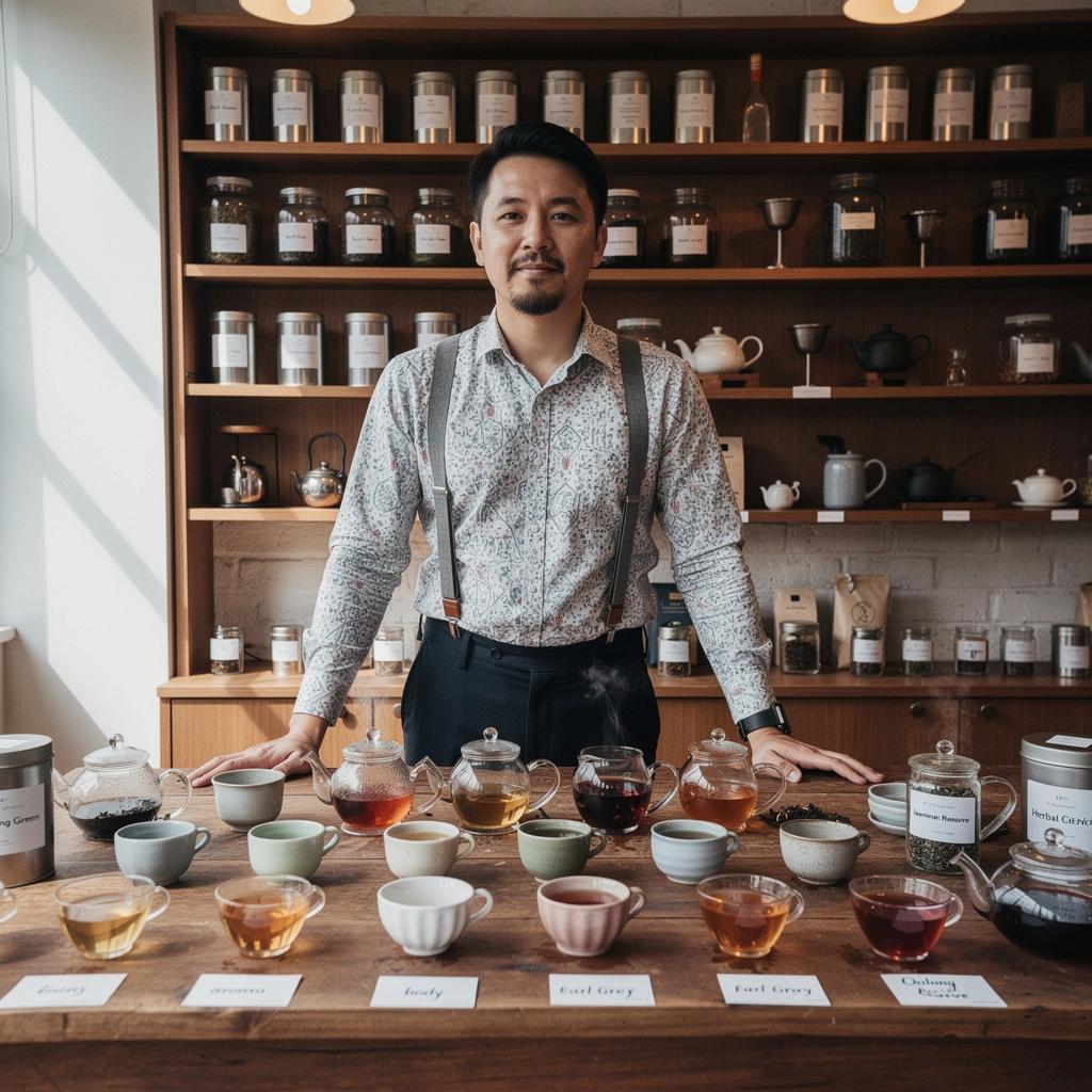 Un timer da cucina accanto a una teiera, ideale per controllare il tempo di infusione del tè.